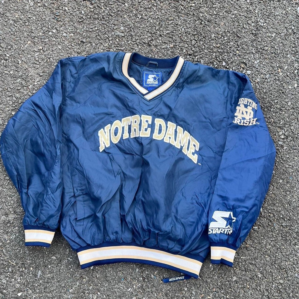 1990s Starter Notre Dame Fighting Irish Pullover Windbreaker size L